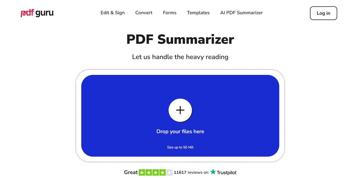 PDF Guru’s AI PDF Summarizer