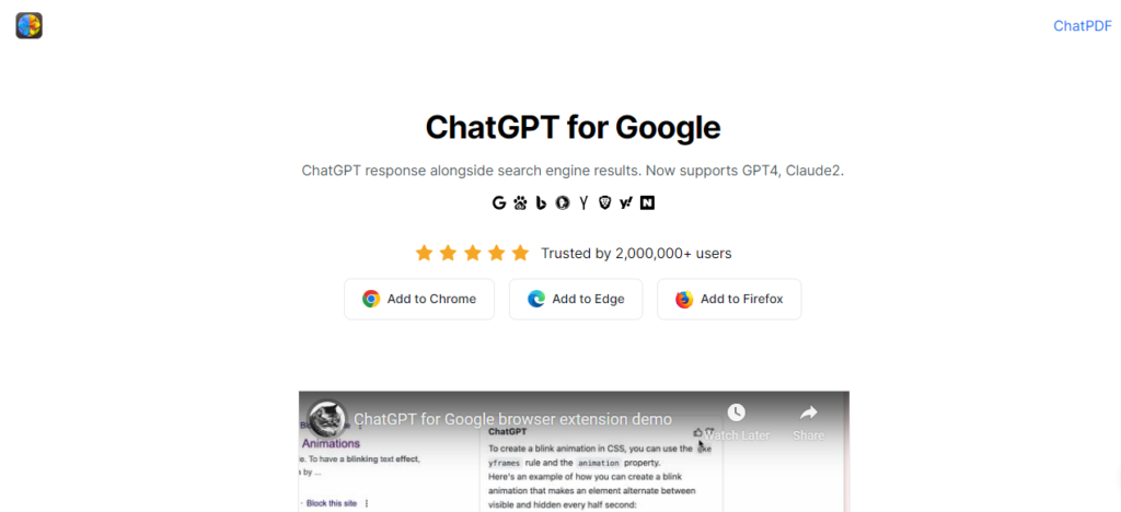 ChatGPT for Google